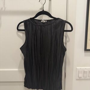Pleated Boat Neck Top